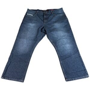 Ecko Unltd Athletic Jeans Mens 42 Blue Denim Stretch Medium Wash Straight Leg